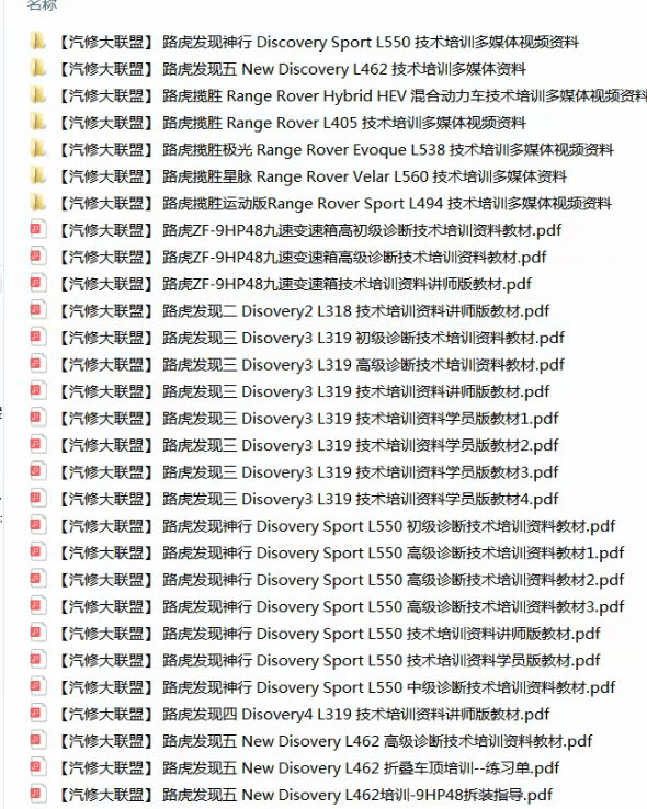 📂路虎LandRover | 原厂培训 2021年 [宝驰名车] 原厂新款车型混动技术培训 星脉发现神行揽胜极光