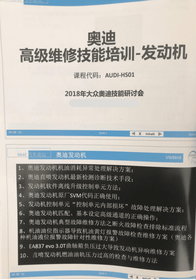 ✅[Free.免费] 大众奥迪 | ODIS专检 发动机 方向机故障维修 汽修技师维修技能手册 诊断 工程师（500页60M）