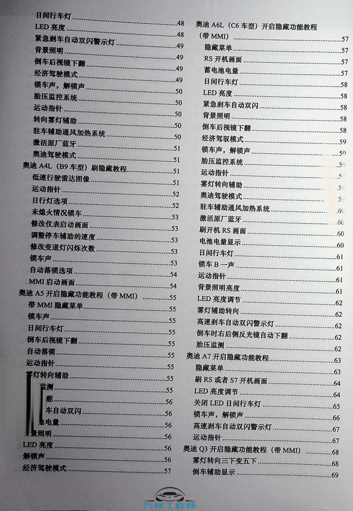 📂大众奥迪 | VCDS刷隐藏 汽修改装技师使用技术技能培训 VCDS刷隐藏 设码匹配教程（642页400M）