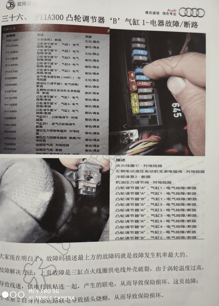 ✅[Free.免费] 奥迪 | Audi 故障 2021年 奥迪 故障码分析 故障案例变速箱标准数据流（287页1.2G）