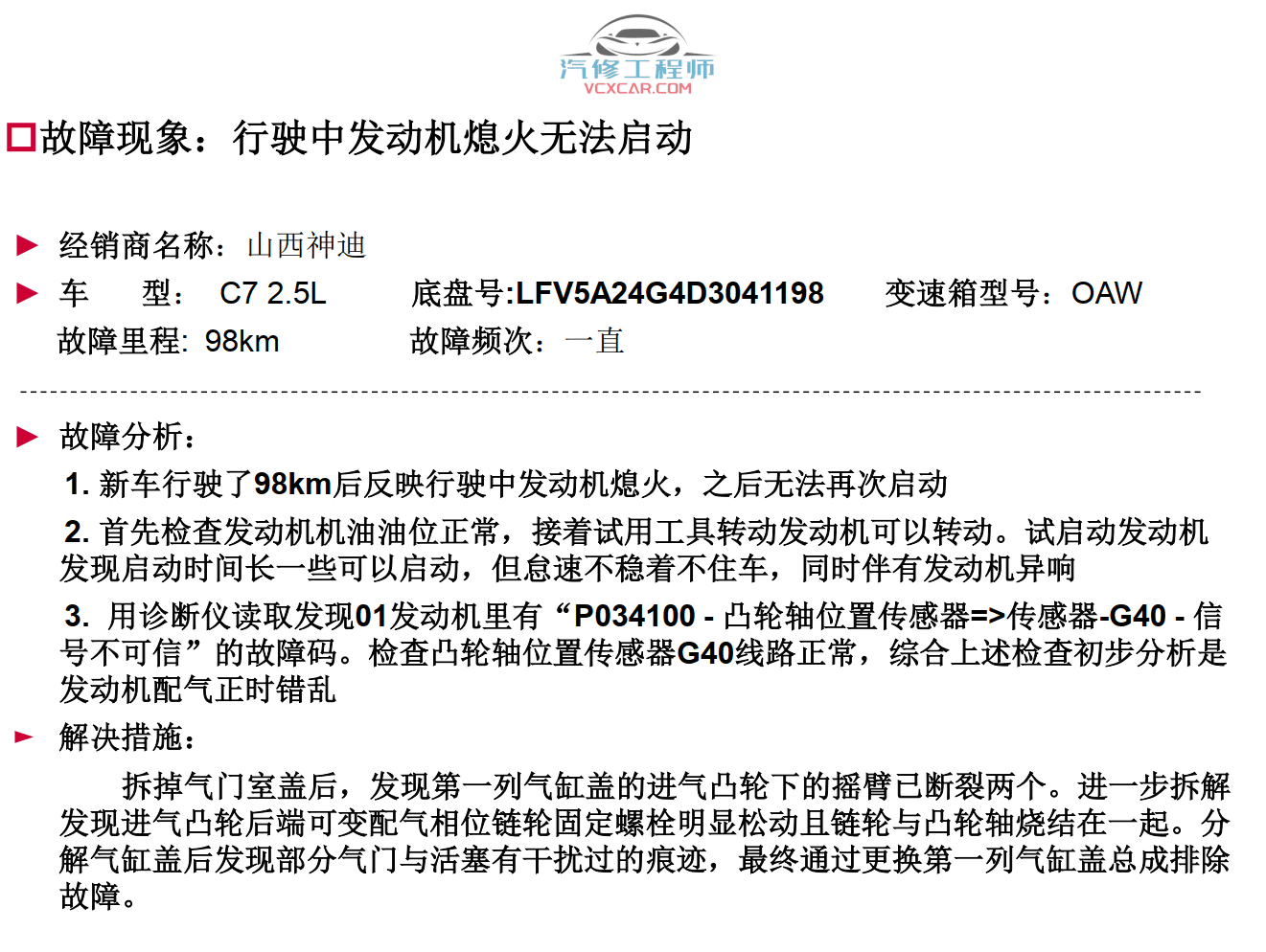 📂奥迪 | Audi原厂SOST 技术培训—2013年第1、2、3期 内部资料 故障案例（990M）