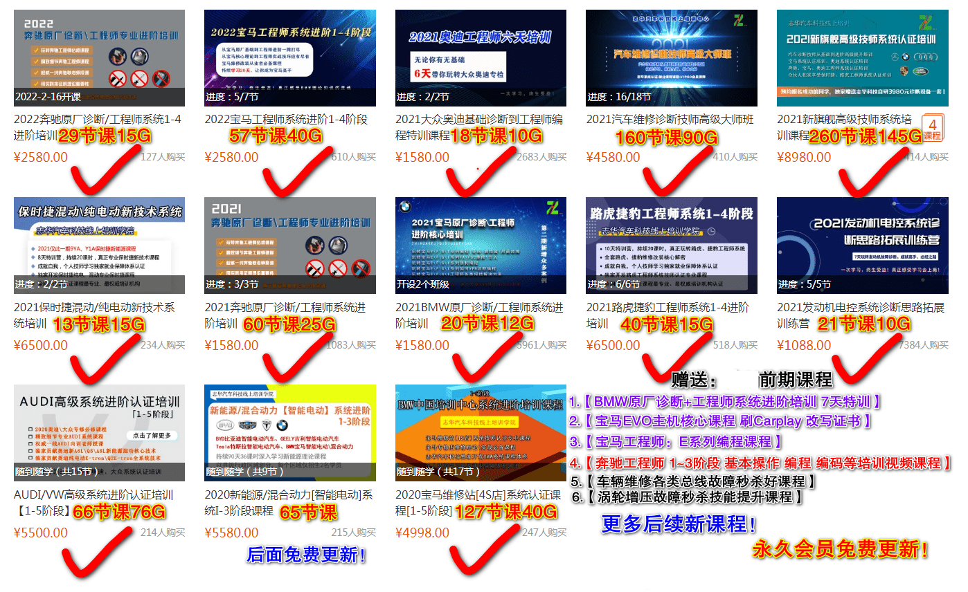 🎓[SVIP·积分课程] 奔驰 | Benz 1580元课程 奔驰诊断工程师Vediamo\DTS  全套 基本操作 编程 编码 进阶课程（11G）