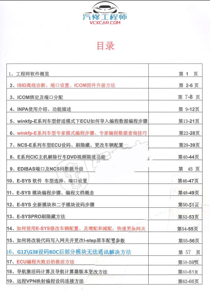 📂宝马BMW | 工程师教程 2019年 CHS版：宝马工程师 初中高级培训教材（266页）