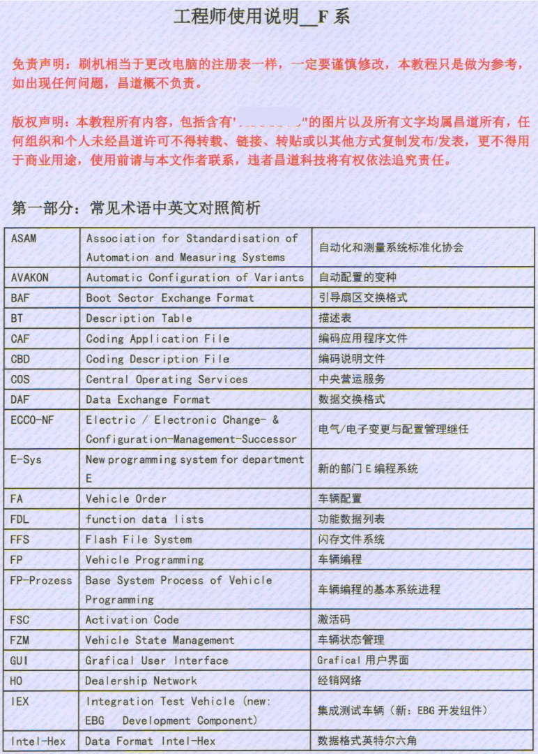 📂宝马BMW | 工程师教程 2016年 宝马BMW工程师培训手册 EF编程设码 TOOL32 WinKFP FSC 升级 汉化(82页)