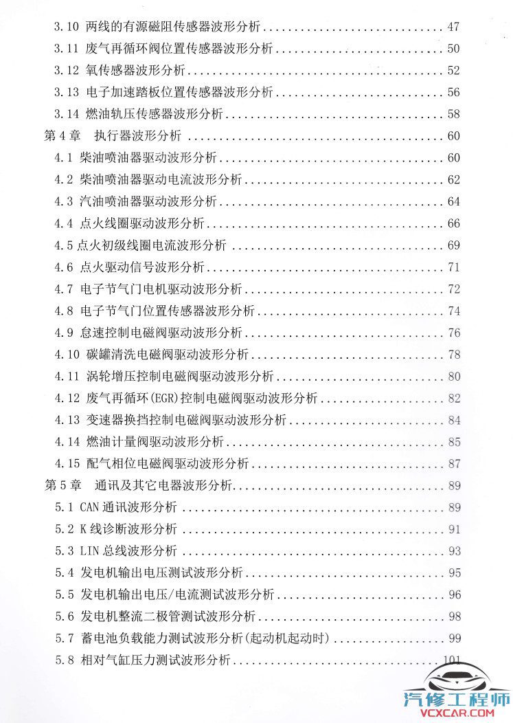 📂电子电路 | 波形分析 满MZH:汽车传感器 执行器波形分析手册 电子书籍(130页274M)