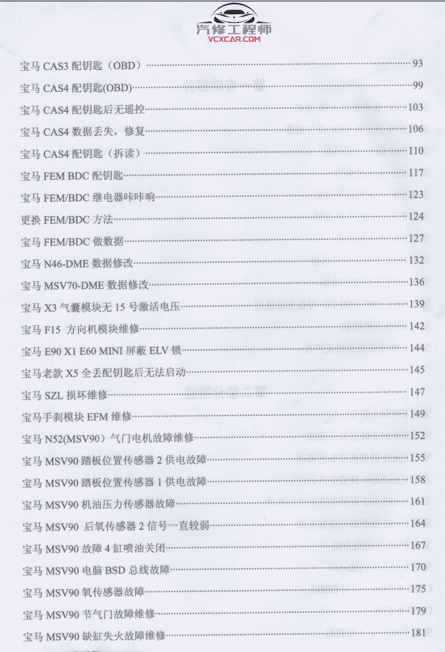 📂宝马BMW | 电子维修 2021年 YQH版: 宝马BMW电子维修 音响维修 CCC主机维修 EVO主机维修 防盗数据修改 配钥匙 电脑板故障维修(295页 820M)