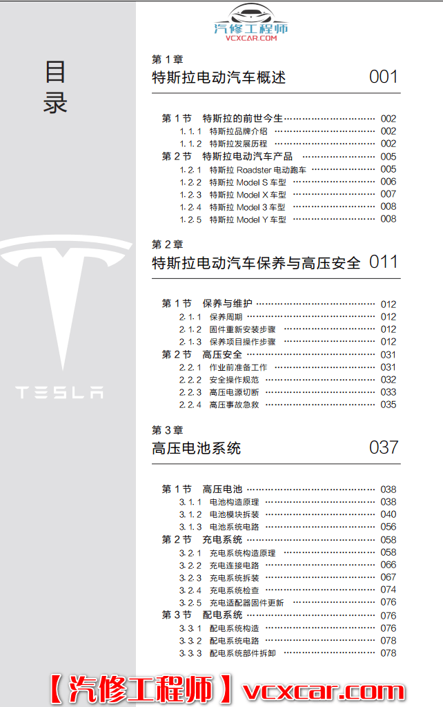 📂新能源 | 特斯拉TESLA 2022年 电动汽车结构 原理与维修图解手册 Model技术培训(430页60M)