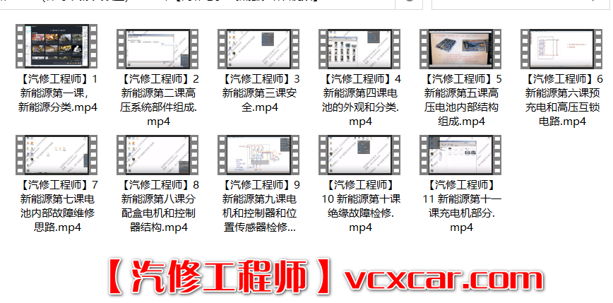 📂新能源 | 培训课程 2020年 GF版:新能源 培训视频 高压系统 安全 电池组成 电池故障 电机 控制器(4.2G)