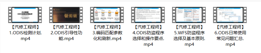 📂大众奥迪 | 培训课程 ODIS诊断系统 工程师系统 电路图基础 发动机 方向机 燃油系统 转向机等技术培训课程 56集(6.4G)