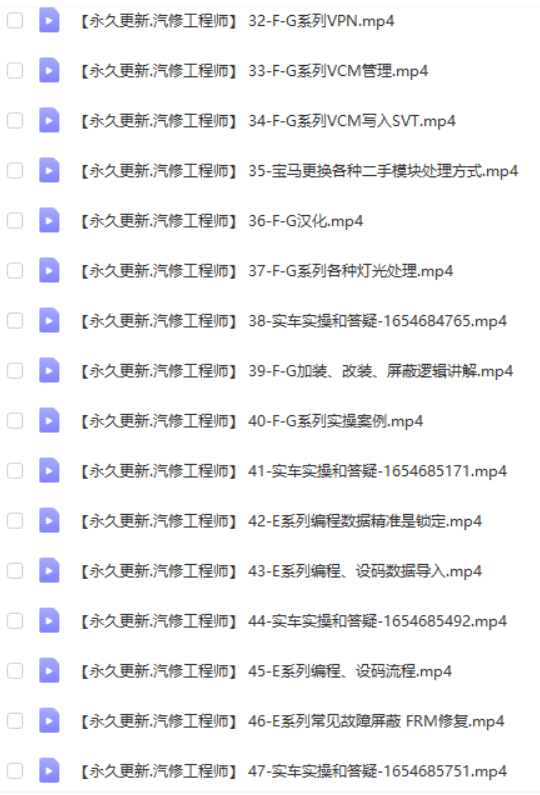 🟥[SVIP·培训课程] 宝马 | BMW 2022.5 ZH版: 宝马BMW 原厂诊断系统 工程师系统培训课程 培训视频 原价2580元(19.3G)