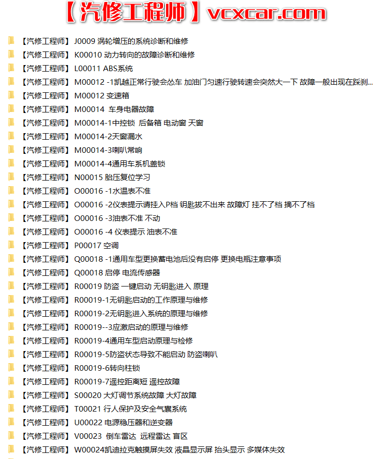 📂通用 | 故障维修案例 别克雪佛兰凯迪拉克 故障诊断分析案例精华 一流诊断技师（1.87G）