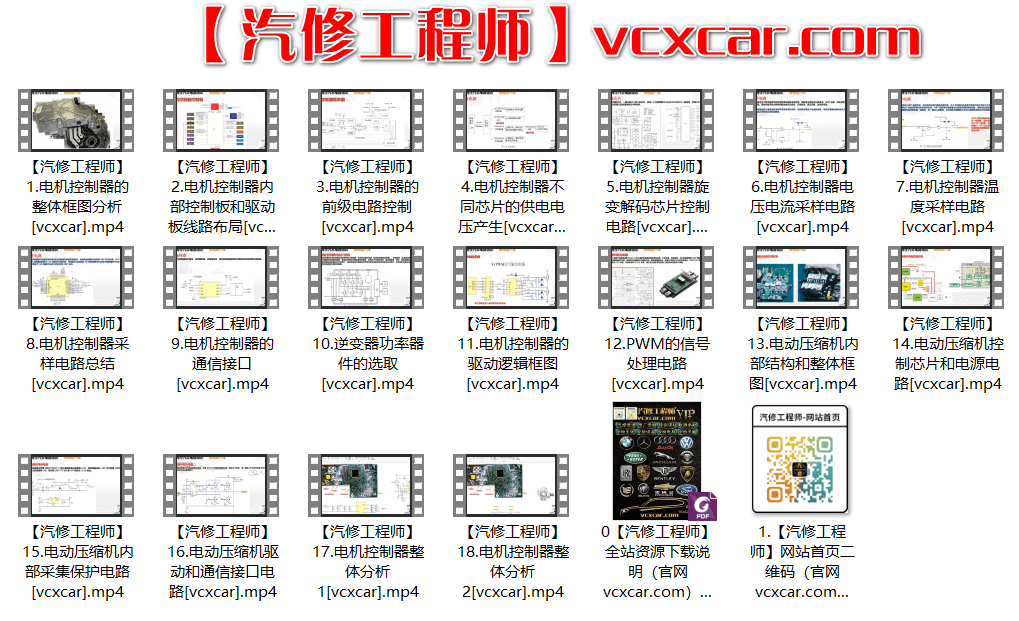 📂新能源 | 培训课程 2022年 CBS版: 纯电动汽车电机控制器结构 电路原理和分析 电动压缩机结构和原理 18节课
