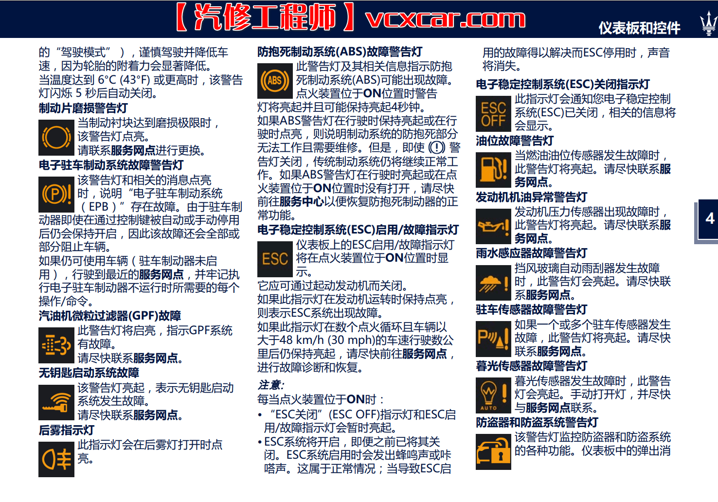 🎓[SVIP·积分资源] 跑车 | 玛莎拉蒂Maserati 2022~2012用户使用手册 保养手册 中文版 总裁Quattroporte 吉普力Ghibli 莱万特Levante