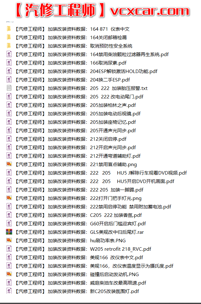 📂奔驰 | Benz 工程师 加装 改装 激活 禁用 教程方法资料 02 (126份)