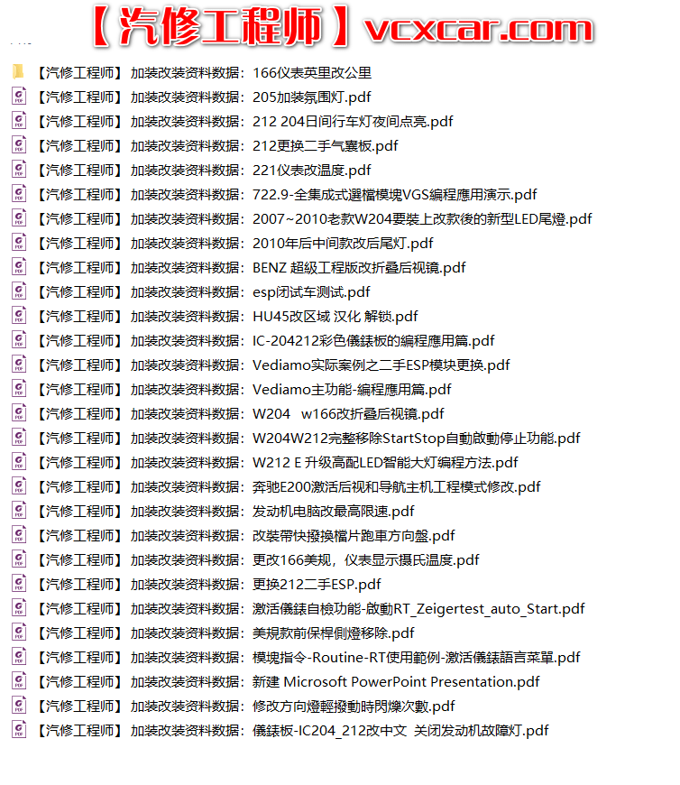 📂奔驰 | Benz 工程师 加装 改装 激活 禁用 教程方法资料 02 (126份)