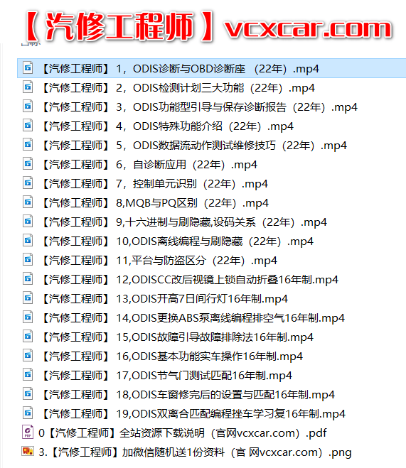 📂大众奥迪 | 工程师课程 2022年最新 ODIS专检+工程师 编程设码实战 视频教程课程含数据【带2022工程师固件90G】