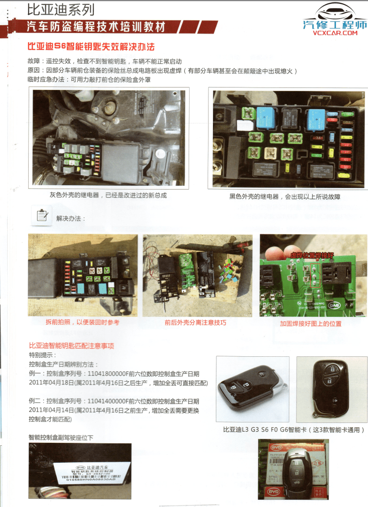 📂防盗编程 | 钥匙匹配 2017年 德系美系日系国产 汽车防盗编程 钥匙匹配技术培训教材（230页 1G）