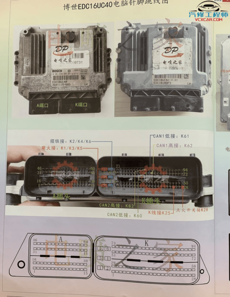 📂柴油车 | 电脑端子针脚定义图 博世 玉柴 潍柴 锡柴 康明斯 大柴 长城 日野 云内 东风 解放 江铃 重汽