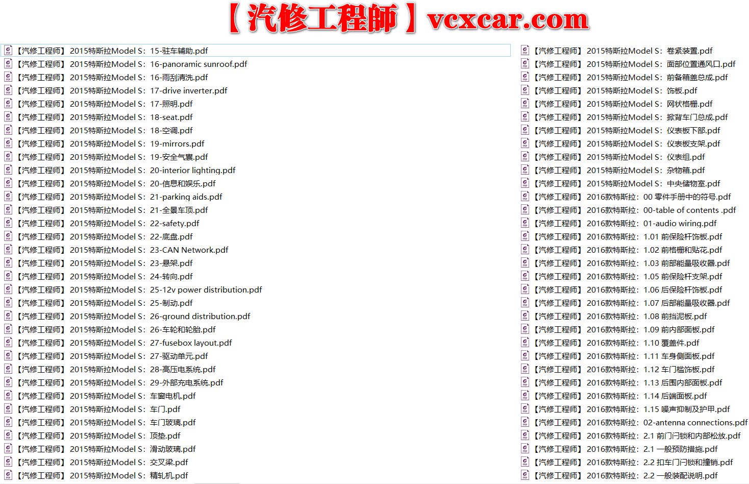 📂特斯拉 | Telsa 2019~2015年 特斯拉 高压技术培训+Model电路图+维修手册 打包整理（中英文）