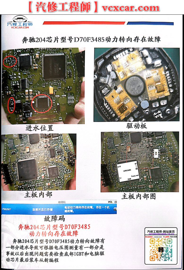 📂方向机 | 维修 瑞华德系美系日系国产 方向机模块维修手册 测量与技巧 电脑芯片控制单元 故障分析维修教程+方向机数据 (123页)