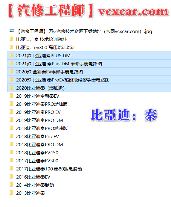 📂比亚迪BYD | 维修 2022年前 全部系列:秦汉唐宋元E12356 混动DM-i+纯电EV+燃油车 离线版维修手册+电路图资料(13.4G 8684份)