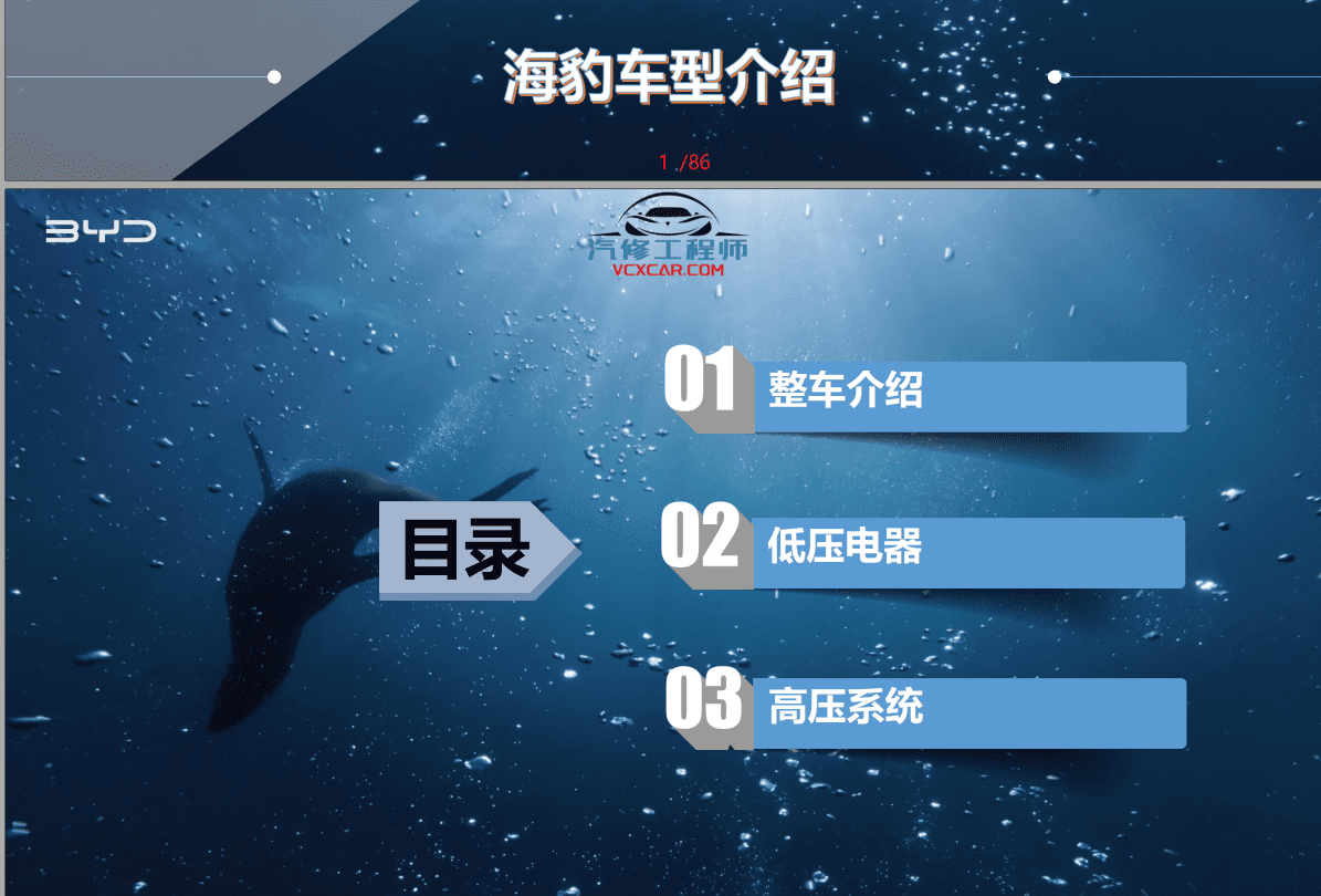 📂比亚迪BYD | 原厂培训 2022~2019 新能源: 海豚驱逐舰 秦汉唐宋元 E 纯电+混动 技术培训资料教程 03（5G）