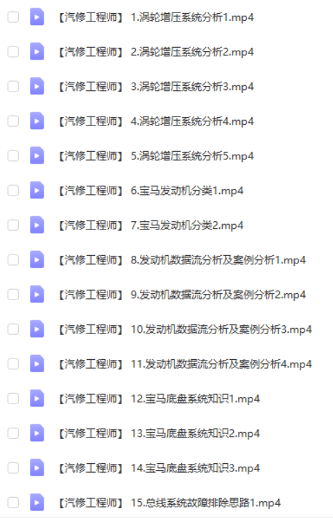 📂宝马 | 课程 2022年 宝马 VIP课程 原厂理论课程（64节课 32.6G）