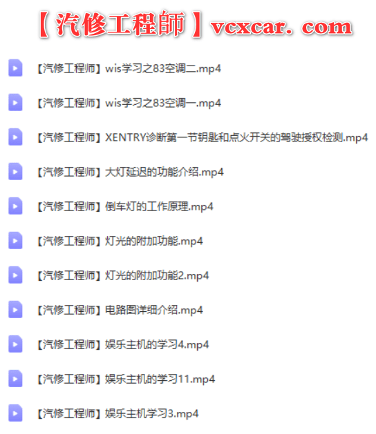 📂奔驰Benz | 专检课程 2019年 奔驰Xentry专检系统和WIS维修系统的使用 原理及电路课程 案例讲解 68节课 (8G)