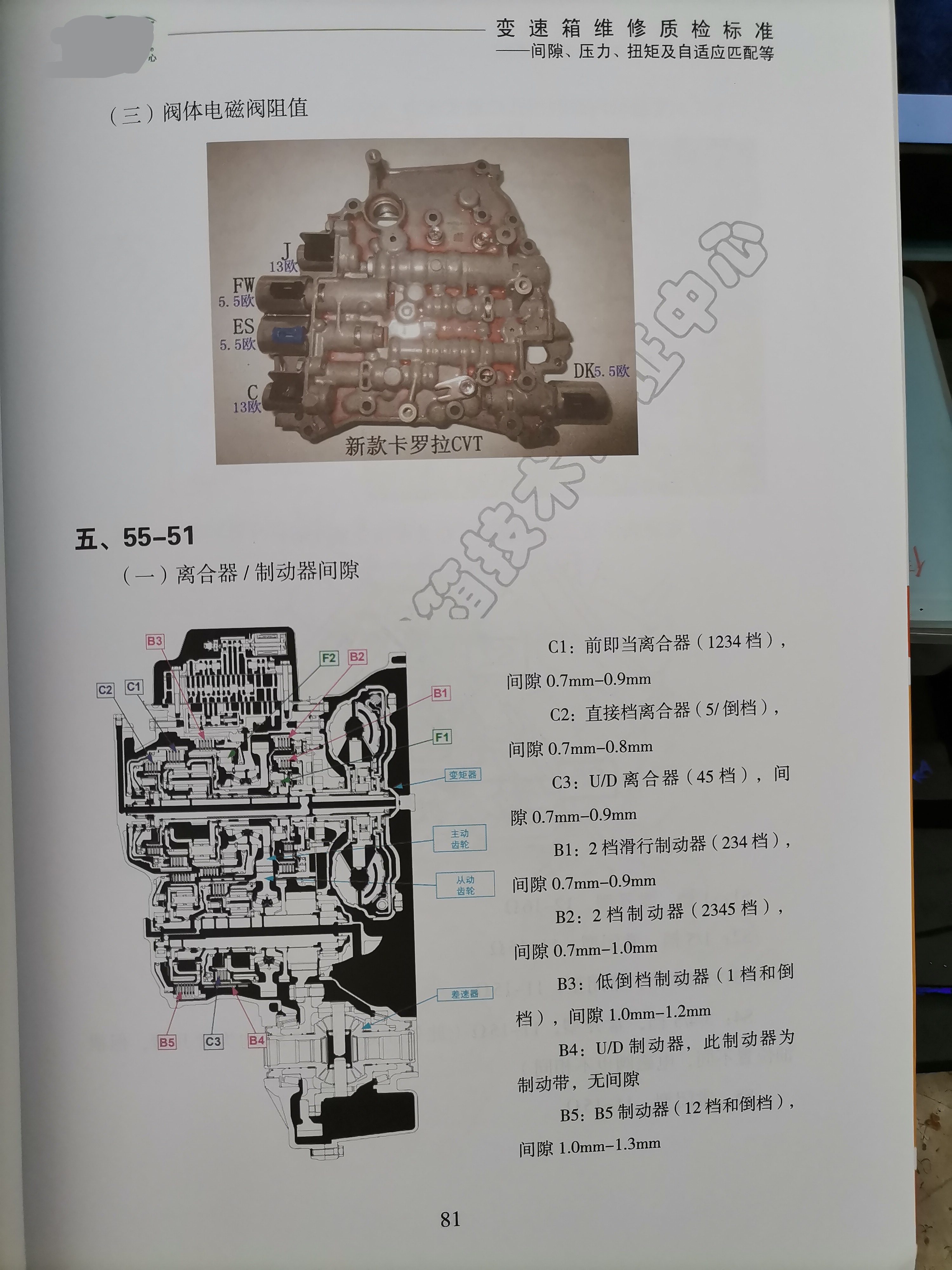 📂变速箱 | 教程 变速箱维修质检标准-间隙 压力 扭矩及自适应匹配 教程（730页 840M）