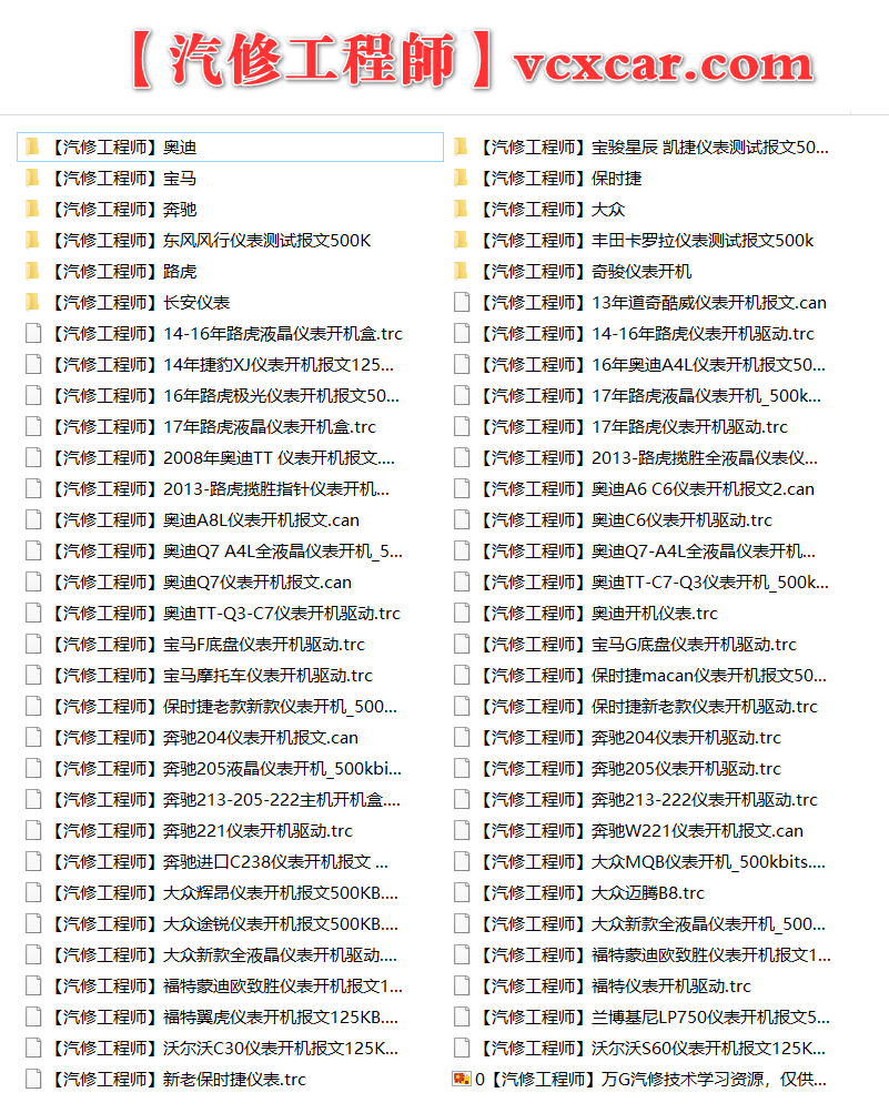 📂综合数据 | CAN报文数据 开机驱动 开机指令 新能源 方向机 仪表 音响 分析软件（2.24G）