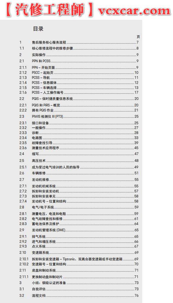 📂保时捷Porsche | 原厂 初级技师培训  CPT铜级认证工作手册（模板+答案）