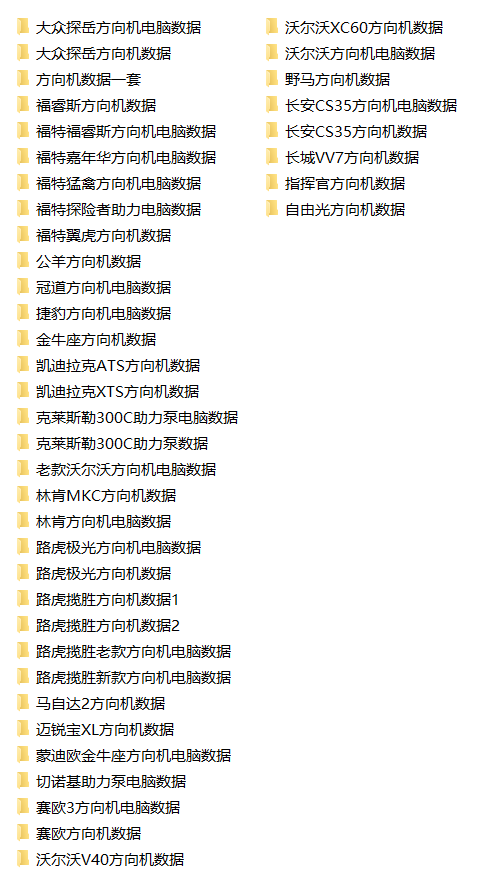 📂方向机 | 数据 方向机电脑数据（补充）（106份）