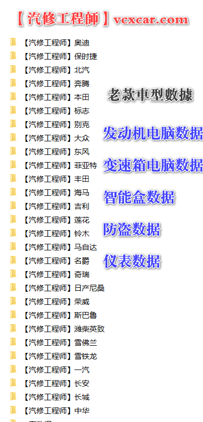 📂28款老车型 发动机电脑 变速箱电脑 智能盒 防盗 仪表着车数据收集 (部分带密码)（仅供参考）