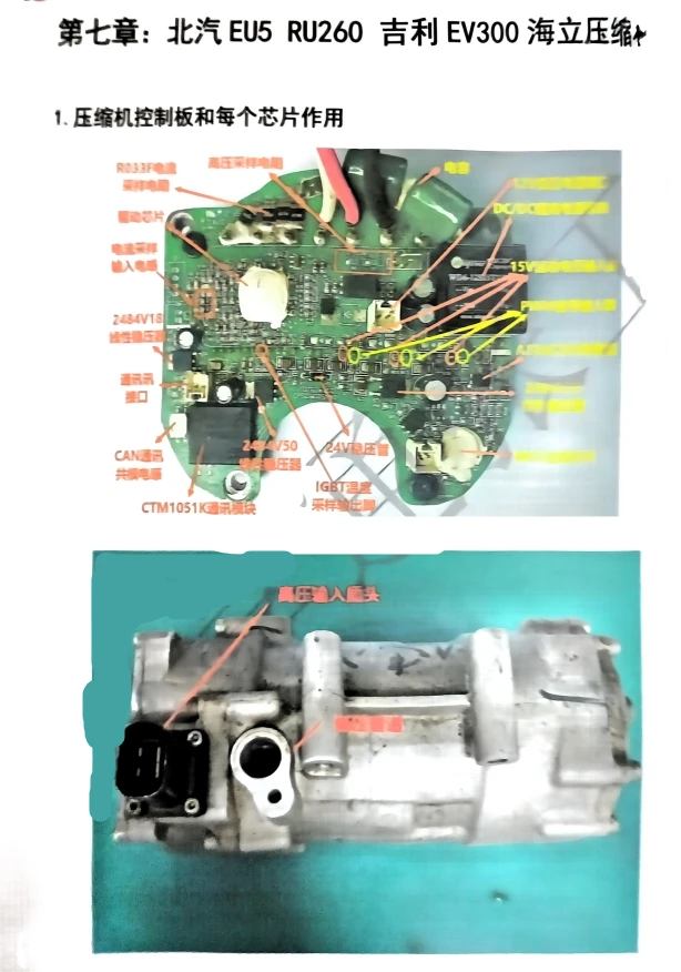📂新能源 | 压缩机 2024年 比亚迪/特斯拉/宝马/丰田 纯电混动压缩机维修手册+内部原理图_108页（56M）[HA2HE DAEA 海立 奥特佳]