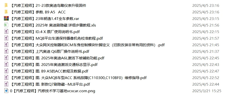 🎓[SVIP·积分] 大众奥迪 |【第31套】刷隐藏教程+数据参数固件+编码匹配+升级改装（200M）[2025刷隐藏 ACC教程 原厂说明书]