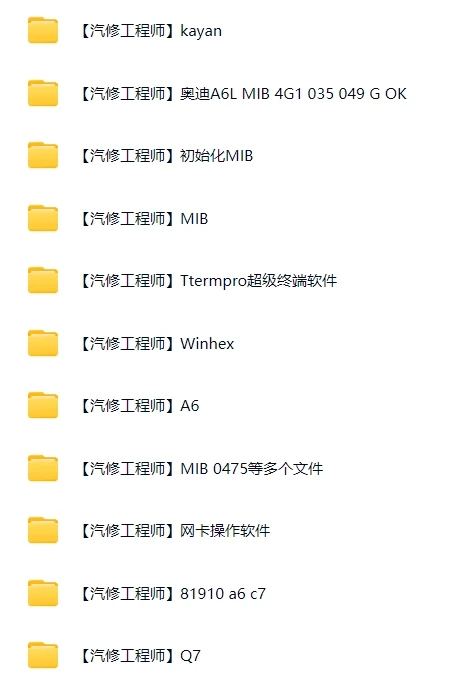 🎓[SVIP·积分] 大众奥迪 |【第32套】奥迪MIB主机软解视频教程+软件+数据（64G）