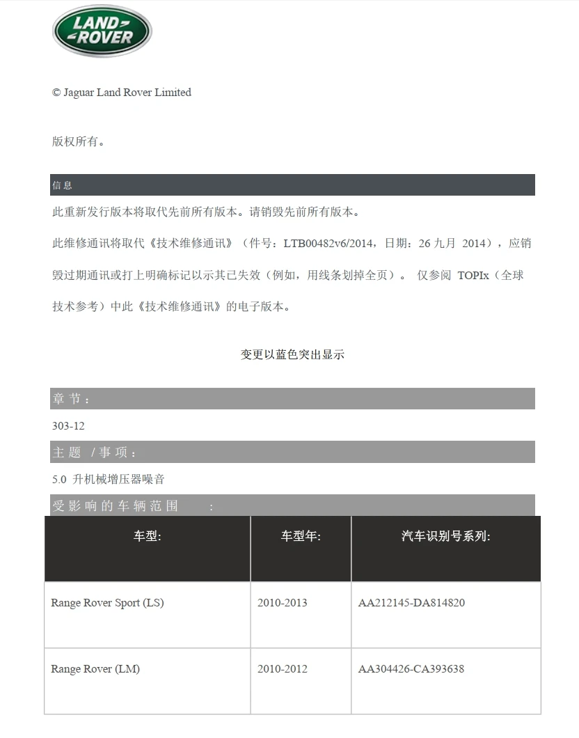 📂路虎Land Rover | 故障案例 路虎 精选原厂故障案例 技术通报_2020前（23份）[发动机 变速器 仪表 蓄电池]