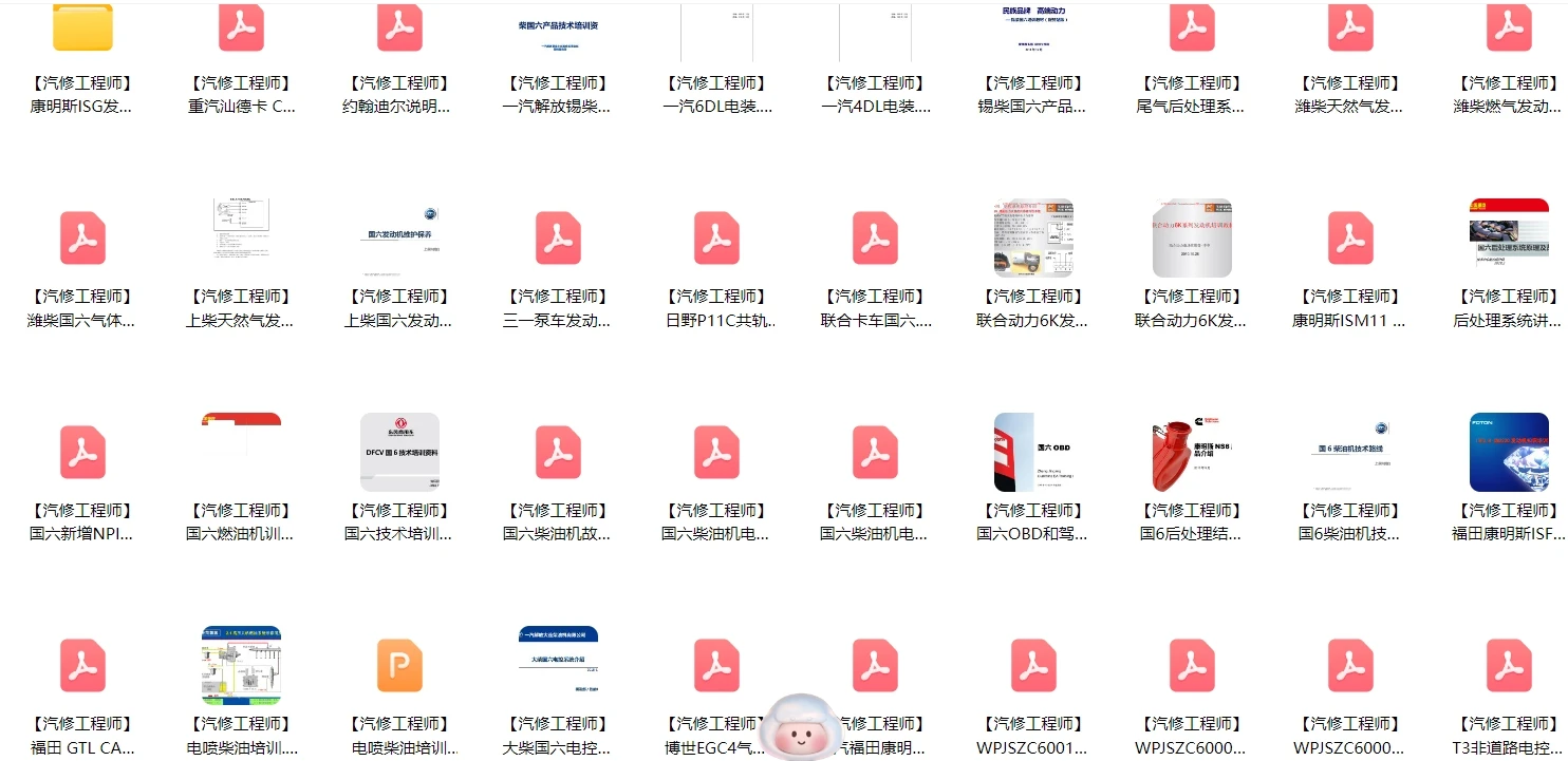 📂柴油车 | 资料 整理8：康明斯发动机维修 国六维修资料（7.4G）