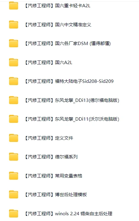 🎓[SVIP·积分] 柴油车 | 数据 整理10：国六柴油车数据包天然气WinOLS A2L/KP自定义 DCU优化 精准定义 最强标定（3200份 18.6G）