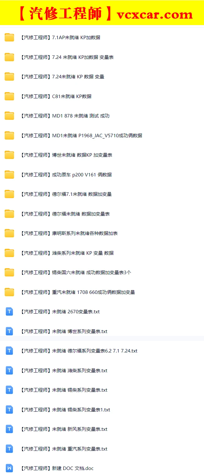 📂柴油车 | 资料 整理12：2024年 未就绪KP变量数据 未就绪调校 碳载量归零调校 尿素液位调校视频课程（10.5G）