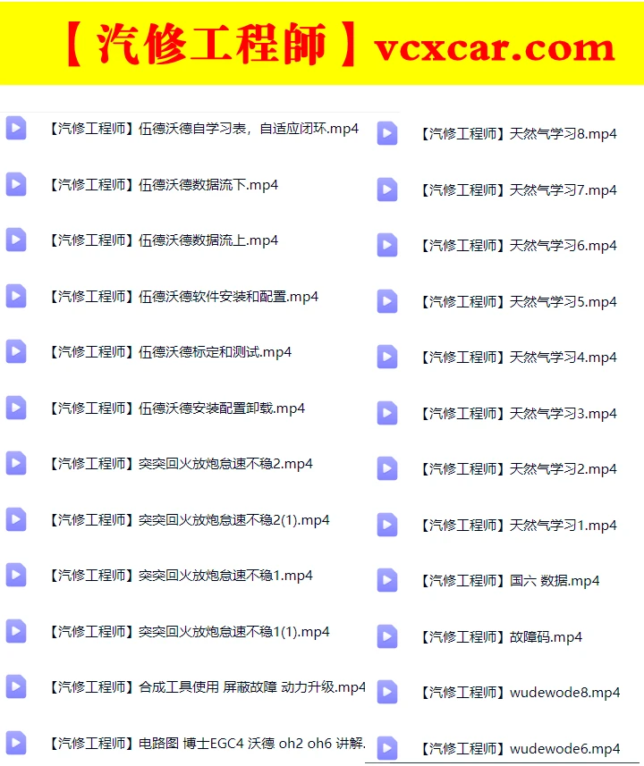 🎓[SVIP·积分] 重卡 | 资料 整理14：汇集10套 重卡天然气 数据优化 动力升级 诊断编程 故障案例 资深修车 维修课程（4000份 130G）