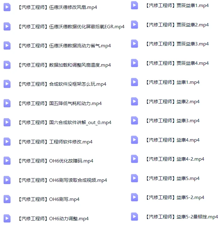 🎓[SVIP·积分] 重卡 | 资料 整理14：汇集10套 重卡天然气 数据优化 动力升级 诊断编程 故障案例 资深修车 维修课程（4000份 130G）